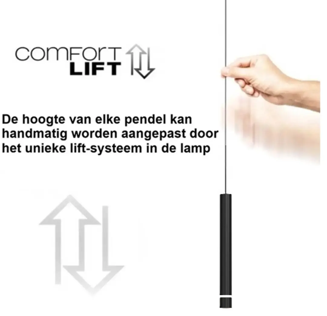 Steinhauer Volari 4714ZW Hanglamp - Zwart - 5W - afbeelding 6 van 6