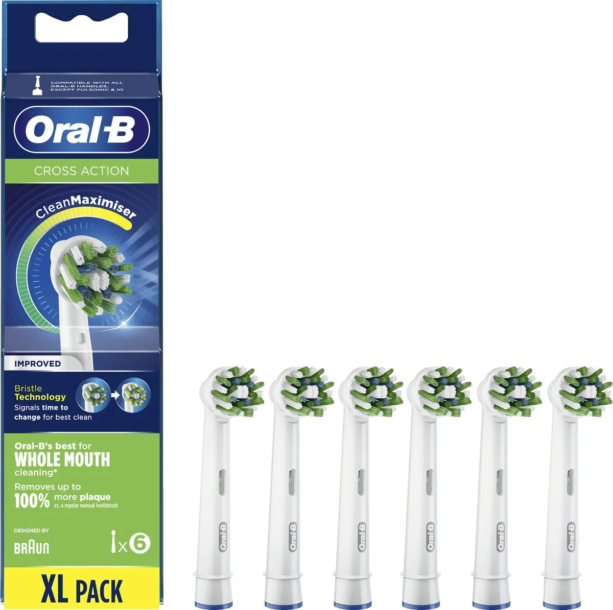 Oral-B CrossAction Opzetborstels 6 Stuks