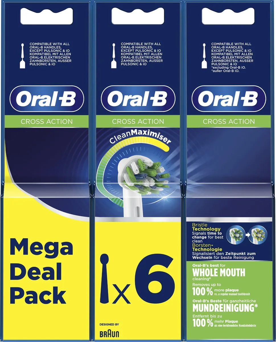 Oral-B CrossAction Opzetborstels 6 Stuks - MPN 80339534