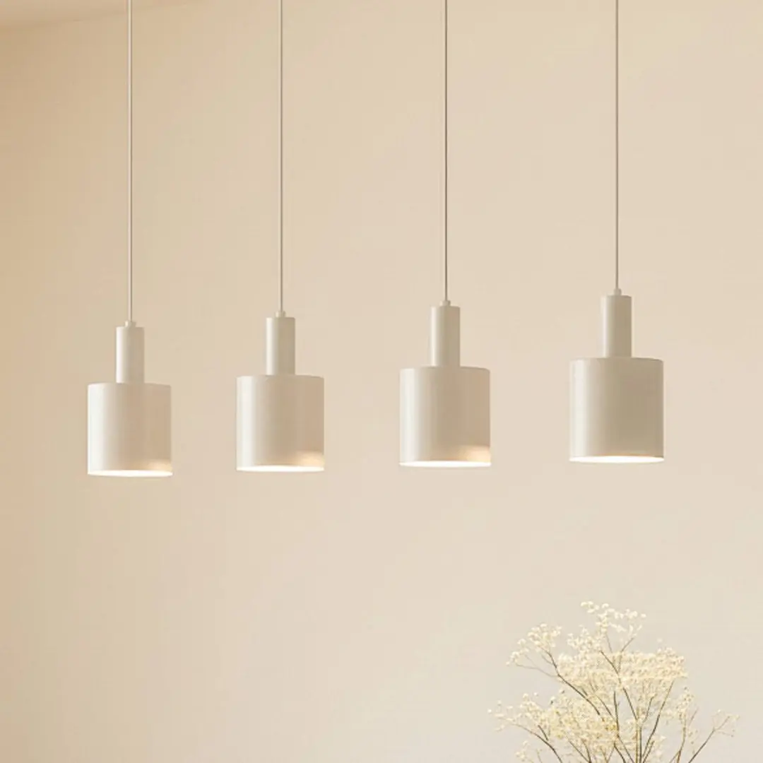 Lindby Hanglamp 4-Lichts IJzer Beige - E27