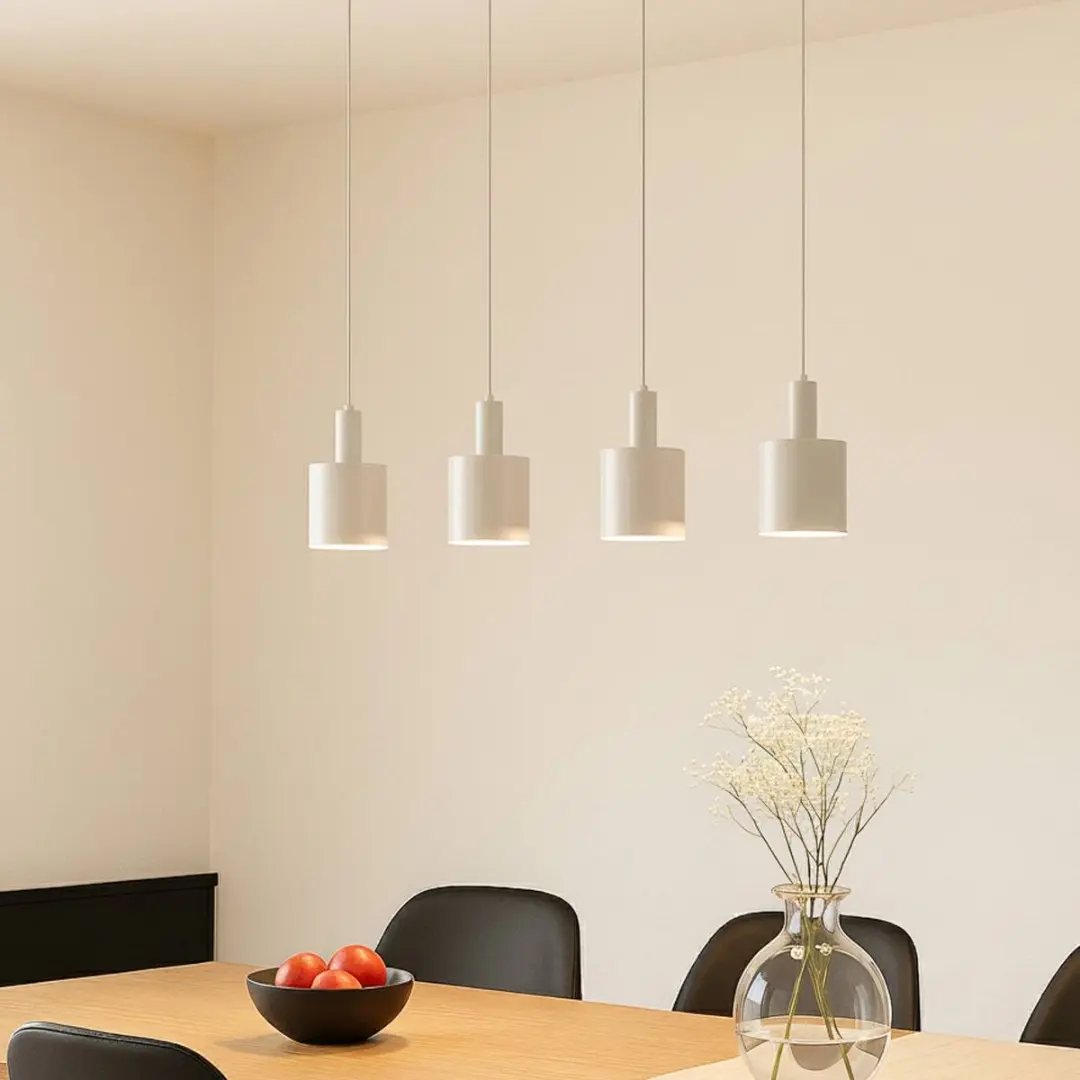 Lindby Hanglamp 4-Lichts IJzer Beige - E27