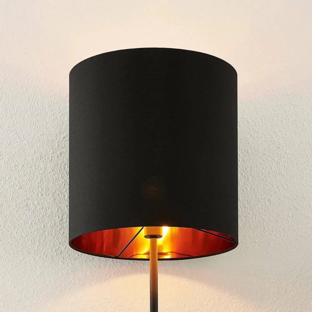 Lindby Vloerlamp 179cm - E27 - Zwart/Goud
