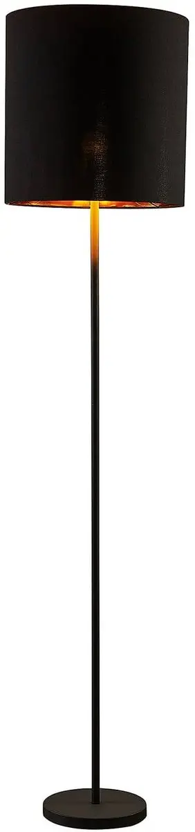 Lindby Vloerlamp 179cm - E27 - Zwart/Goud