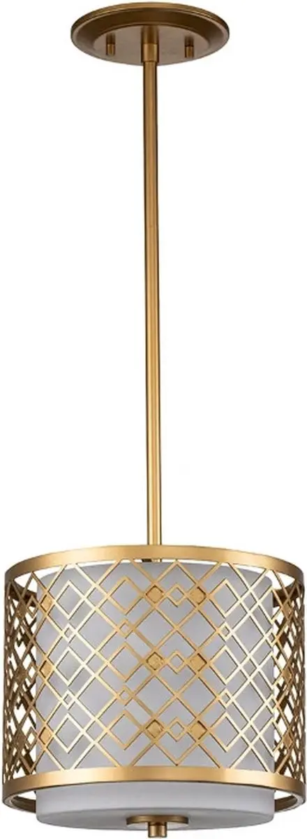 Elstead LED Hanglamp Ziggy E27 40W - Dimbaar - Lacquered Gold