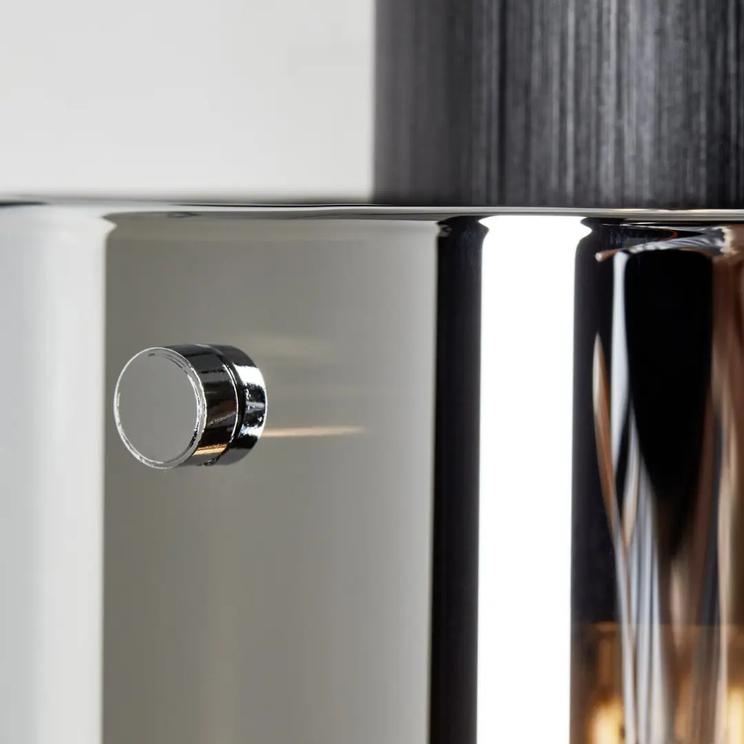 Brilliant Simonis Wandlamp E27 - Zwart/Gerookt Glas