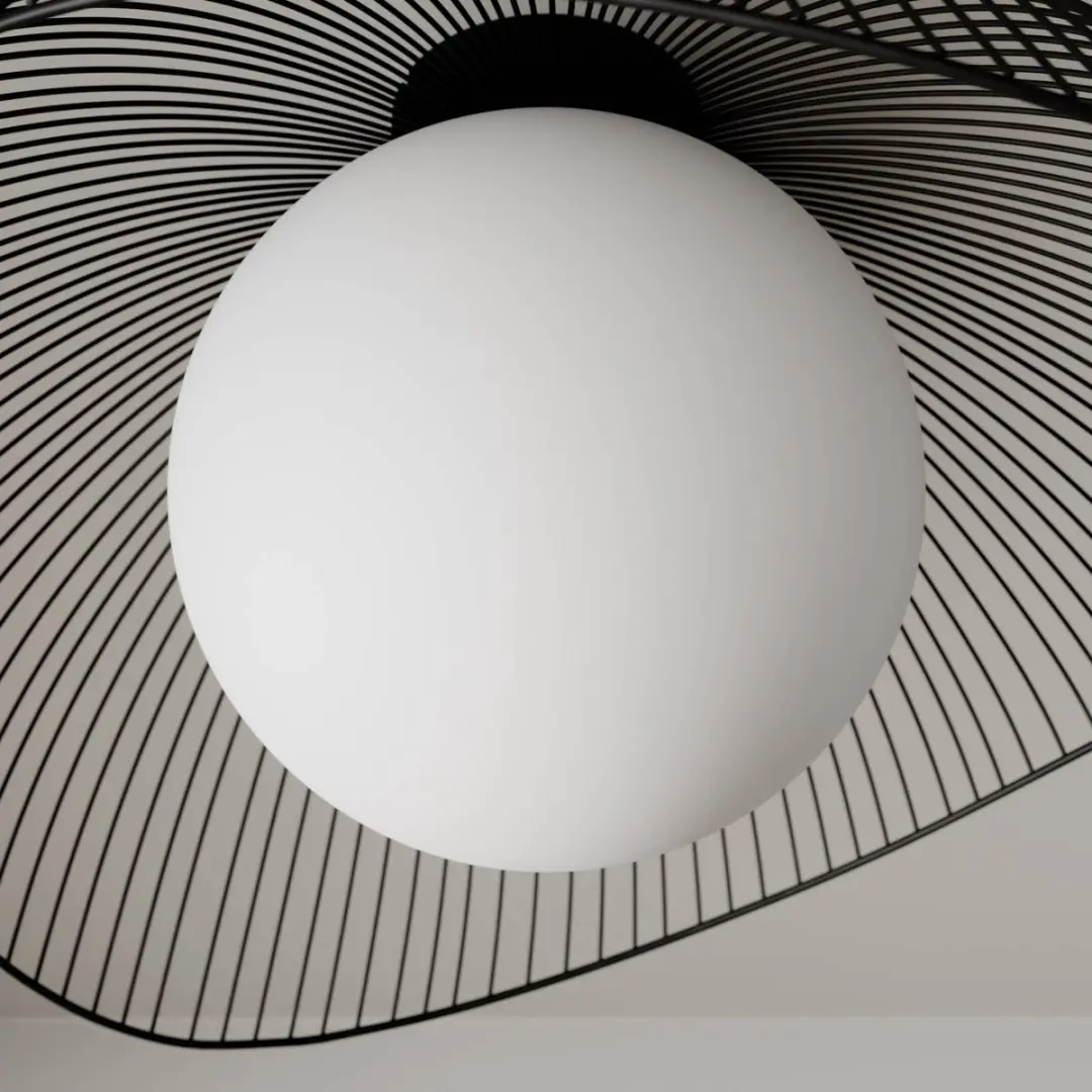 Lindby Plafondlamp 1 Licht - Zwart/Wit