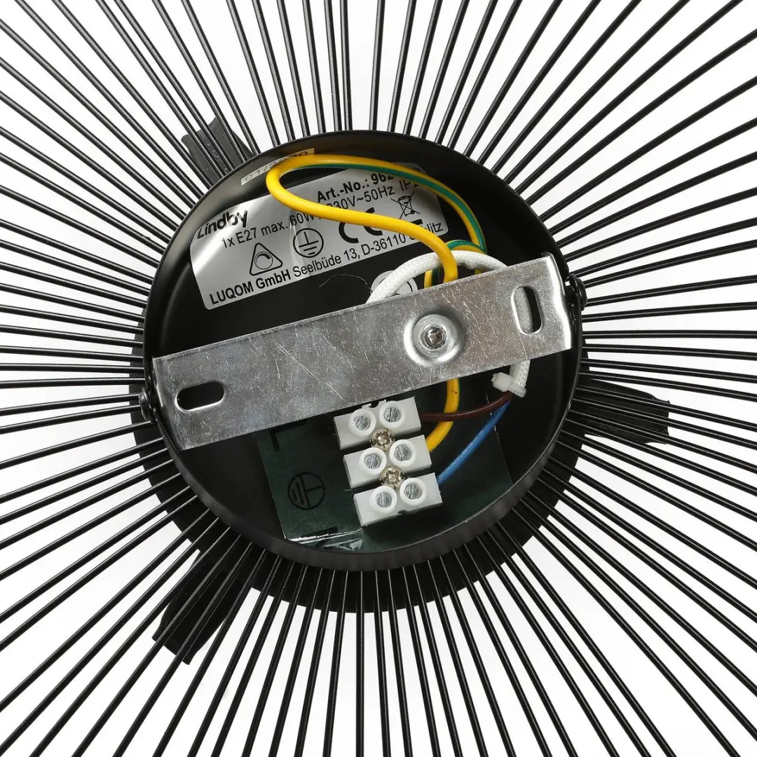 Lindby Plafondlamp 1 Licht - Zwart/Wit