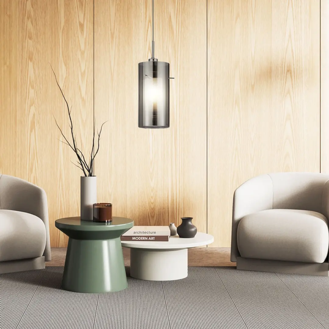 Searchlight Hanglamp Duo 2 Ø13cm - Chroom
