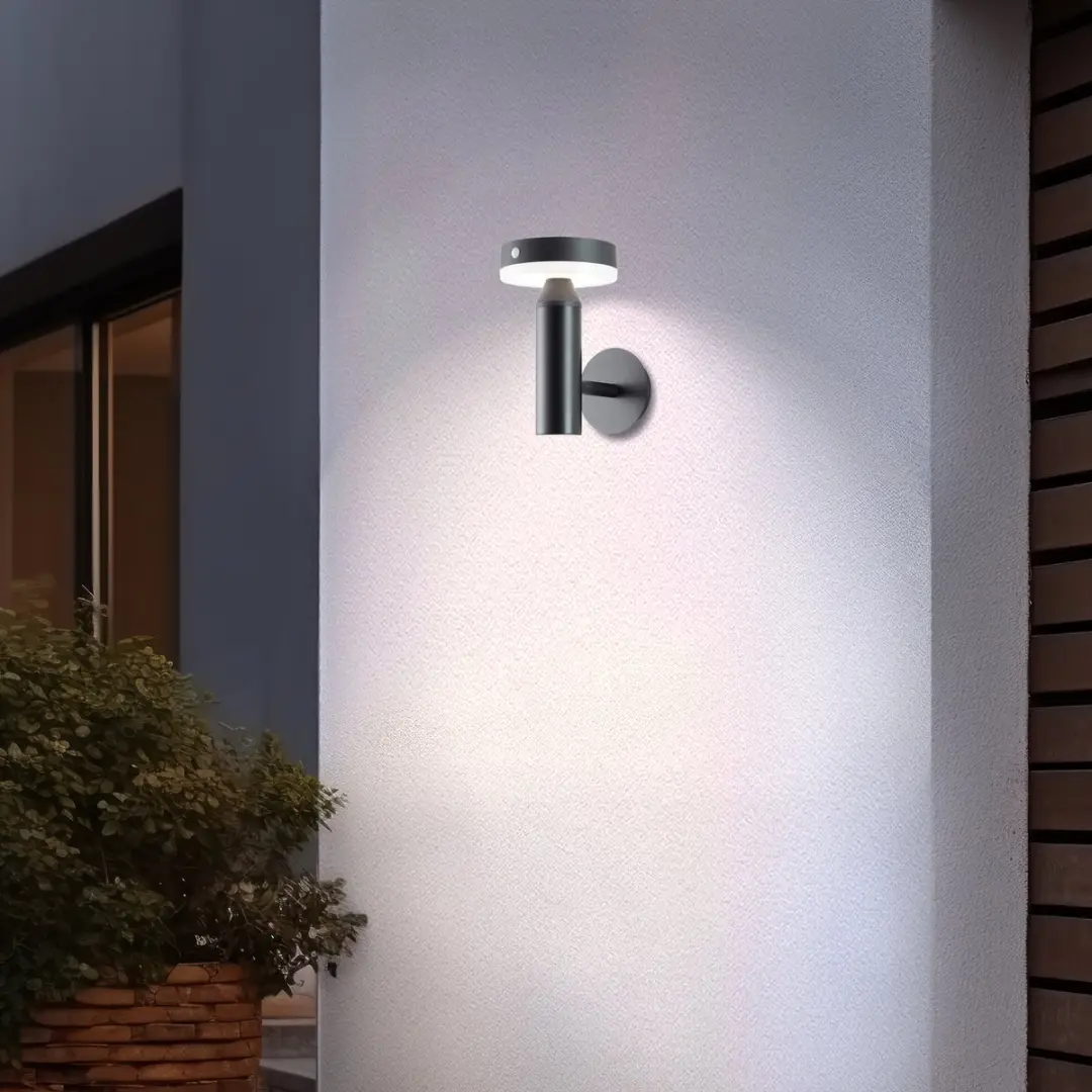 Brilliant Magua Buiten Wandlamp LED 4W Solar - 350 Lm Zwart