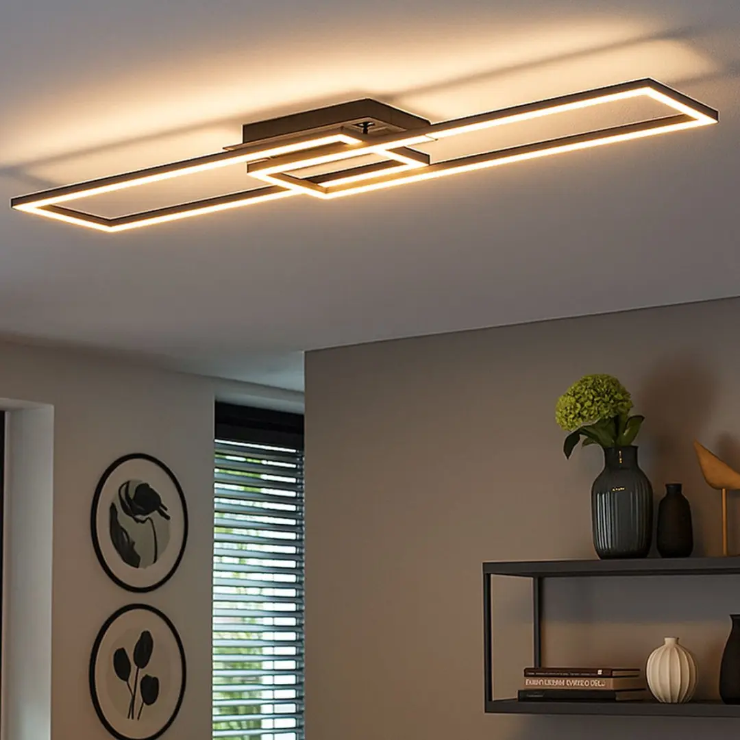 Paul Neuhaus Iven Plafondlamp 101x20cm - Zwart
