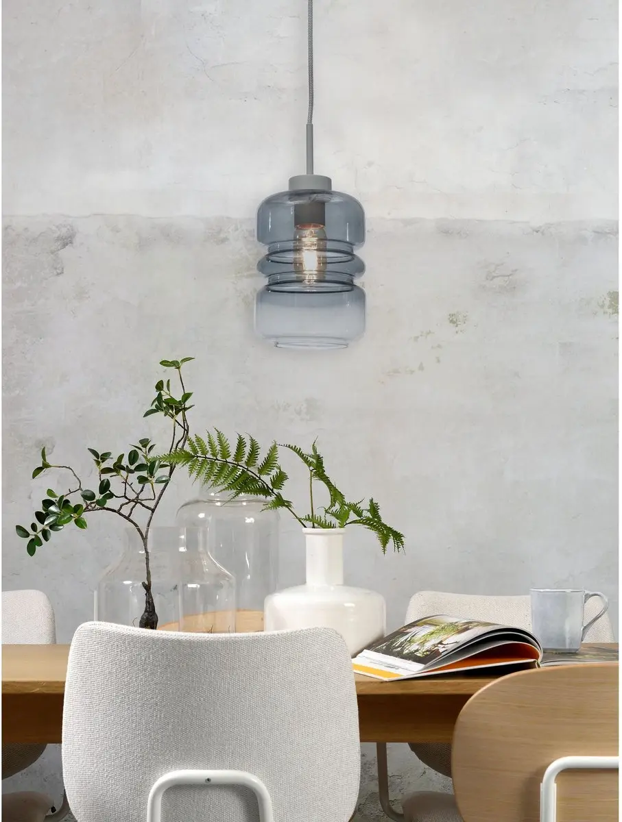 it's about RoMi Verona Hanglamp - Grijs - 15x15x30cm - afbeelding 6 van 6