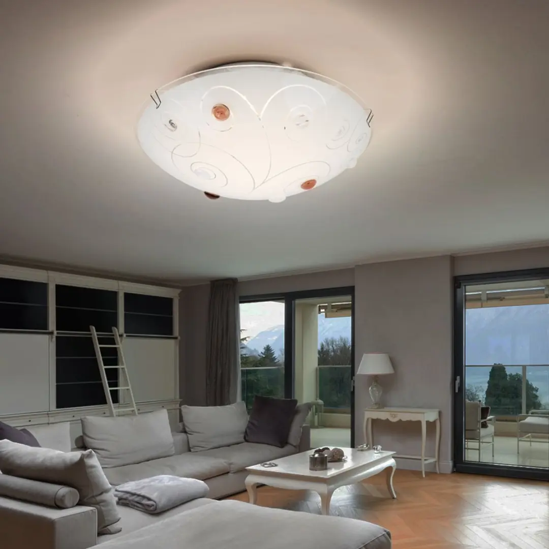 Globo Plafondlamp Opal 1-vlam 8W - 2 Stuks