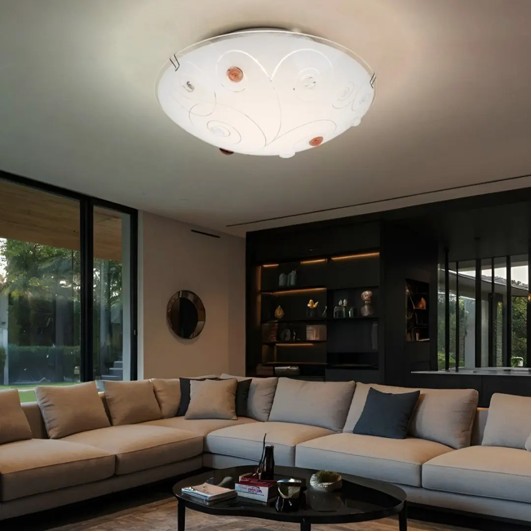 Globo Plafondlamp Opal 1-vlam 8W - 2 Stuks