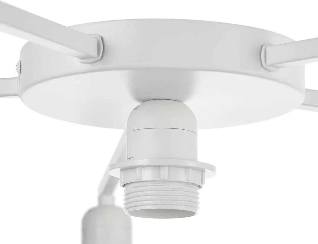 Lindby Plafondlamp 6-Lichts Textiel Metaal - Antraciet