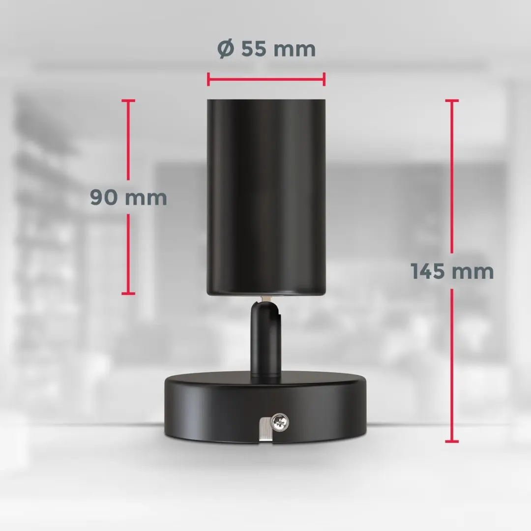 Briloner Opbouwspot GU10 Zwart - Ø9cm