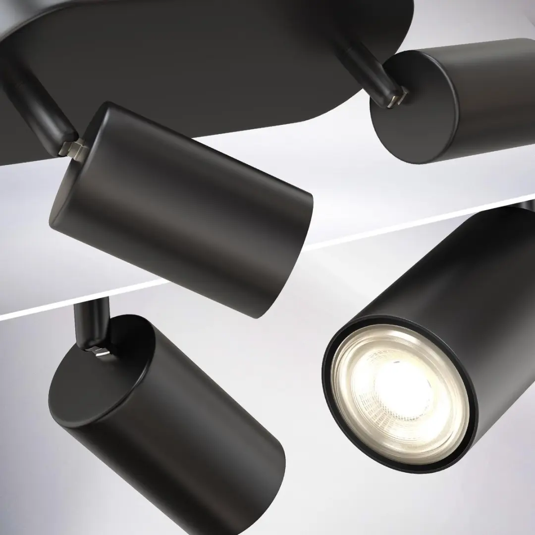 Briloner Opbouwspot GU10 Zwart - Ø9cm