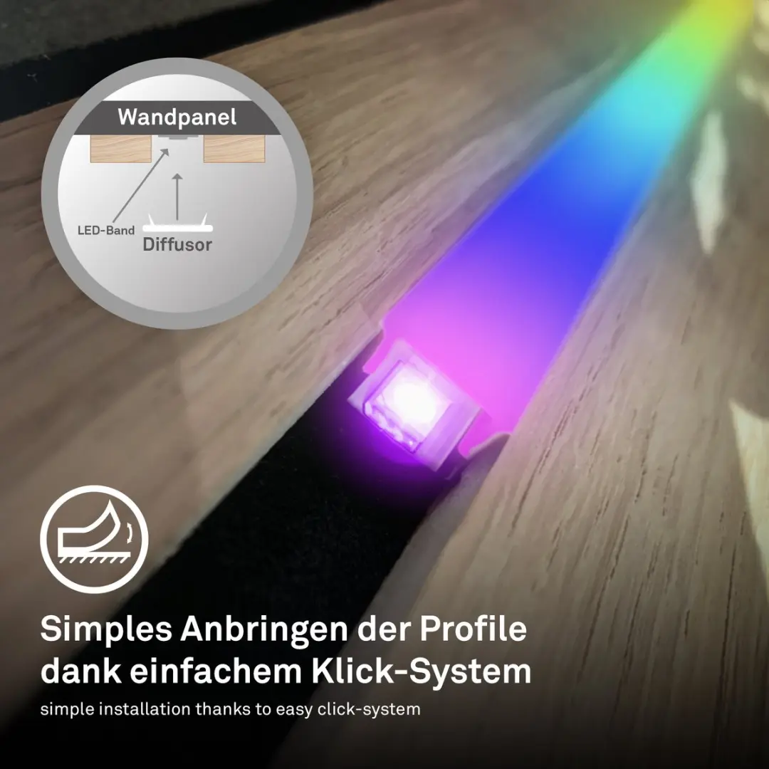 Briloner LED Strip Starter Kit 2,6m RGB Basis Set - 8022252 - afbeelding 6 van 6