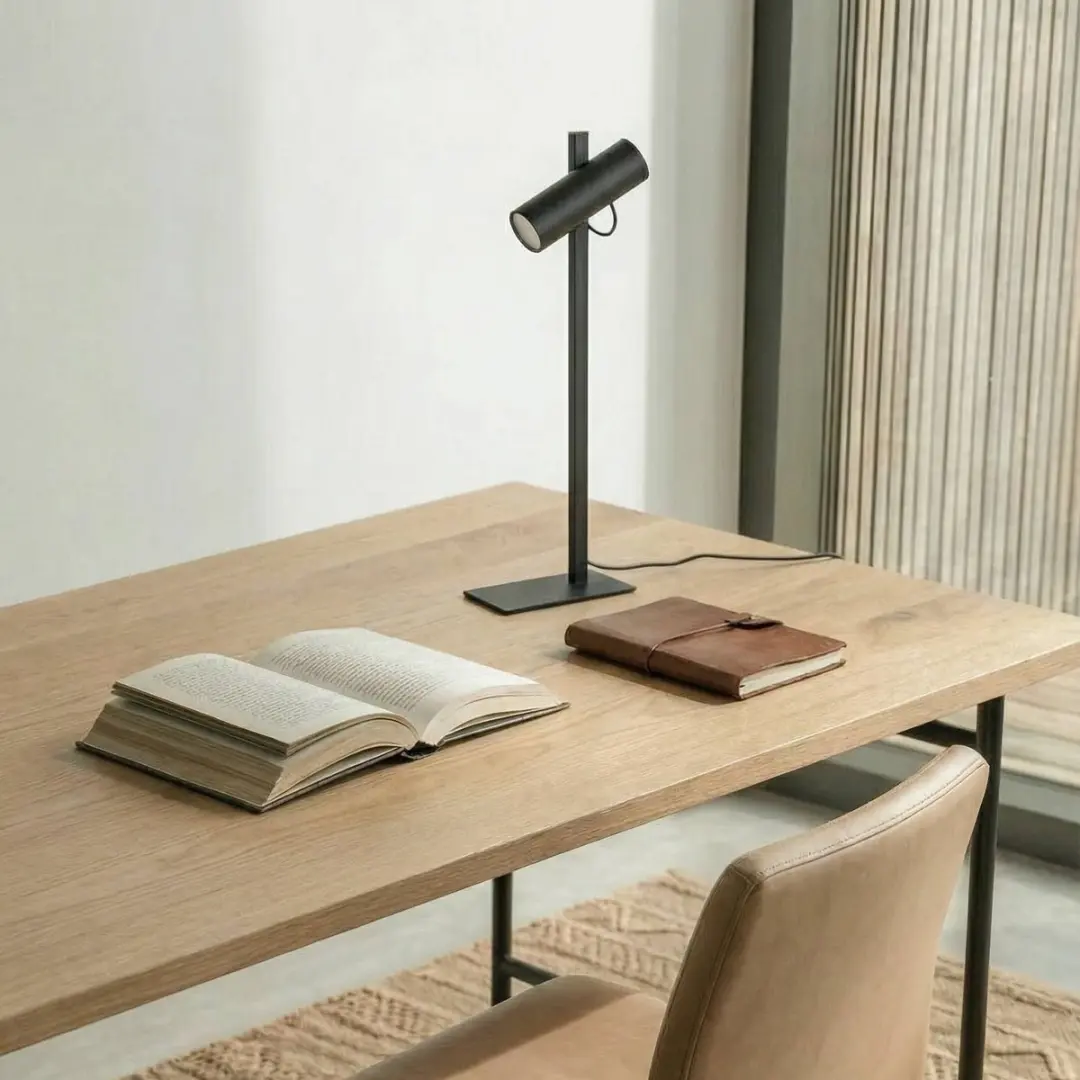 Lucande Bureaulamp Metaal GU10 10W - 55cm - Zwart