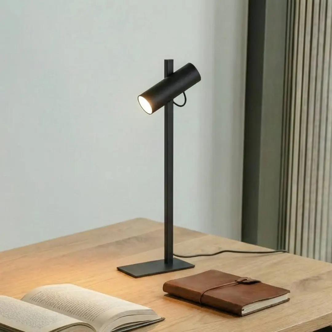 Lucande Bureaulamp Metaal GU10 10W - 55cm - Zwart