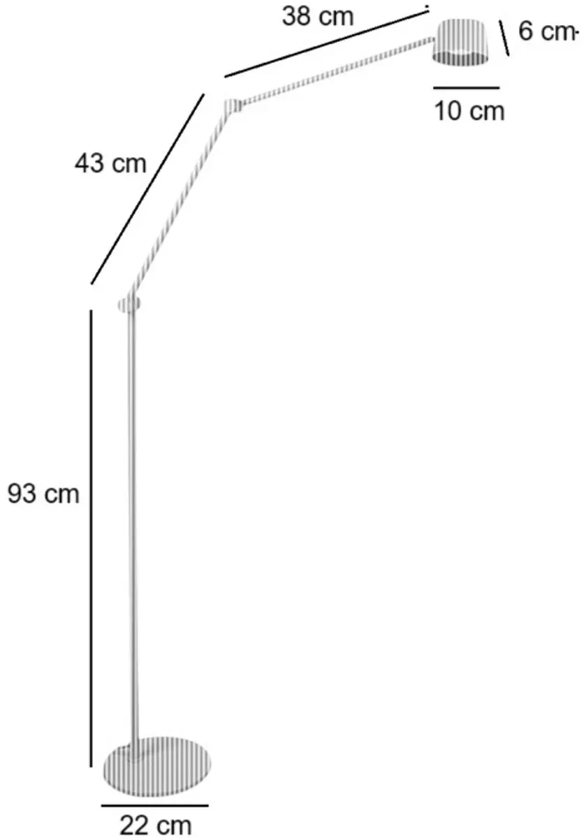 Freelight Cugino Vloerlamp 2-Arm 12.4W - Zwart