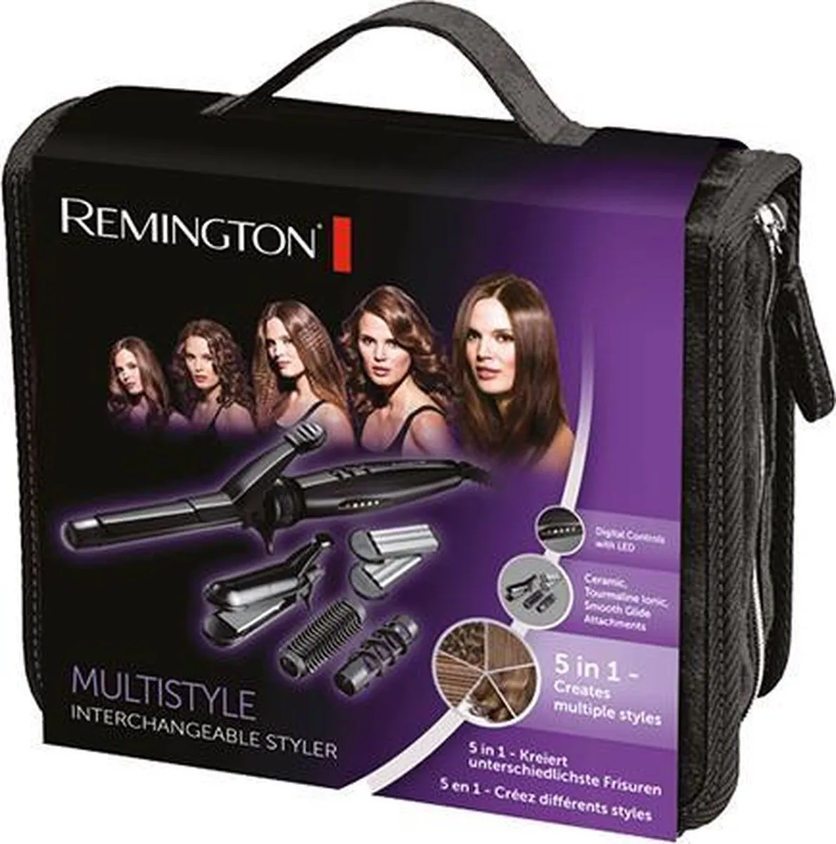 Remington S8670 Multistyler - 6 Opzetstukken - Zwart - afbeelding 6 van 6