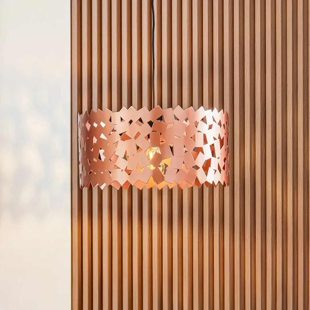 Lucande Hanglamp 1 Licht - Ø45cm - E27 - Koper