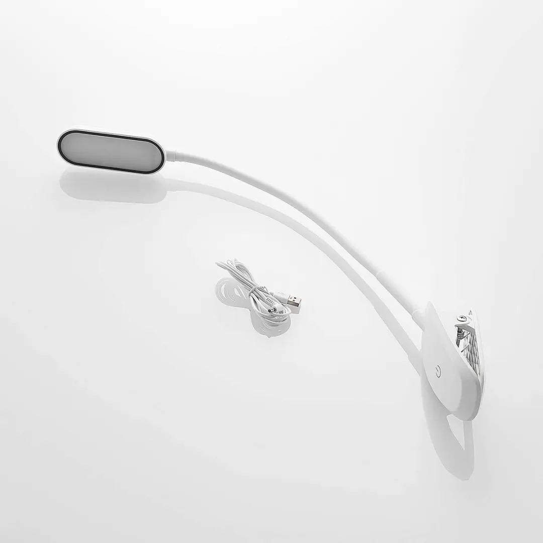 PRIOS Klemlamp met dimmer 1 Licht - Wit