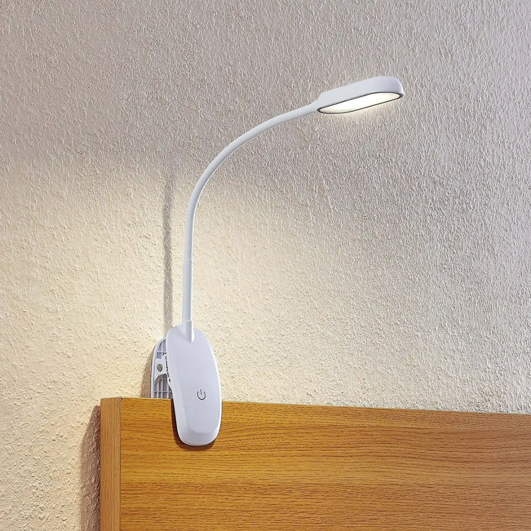 PRIOS Klemlamp met dimmer 1 Licht - Wit