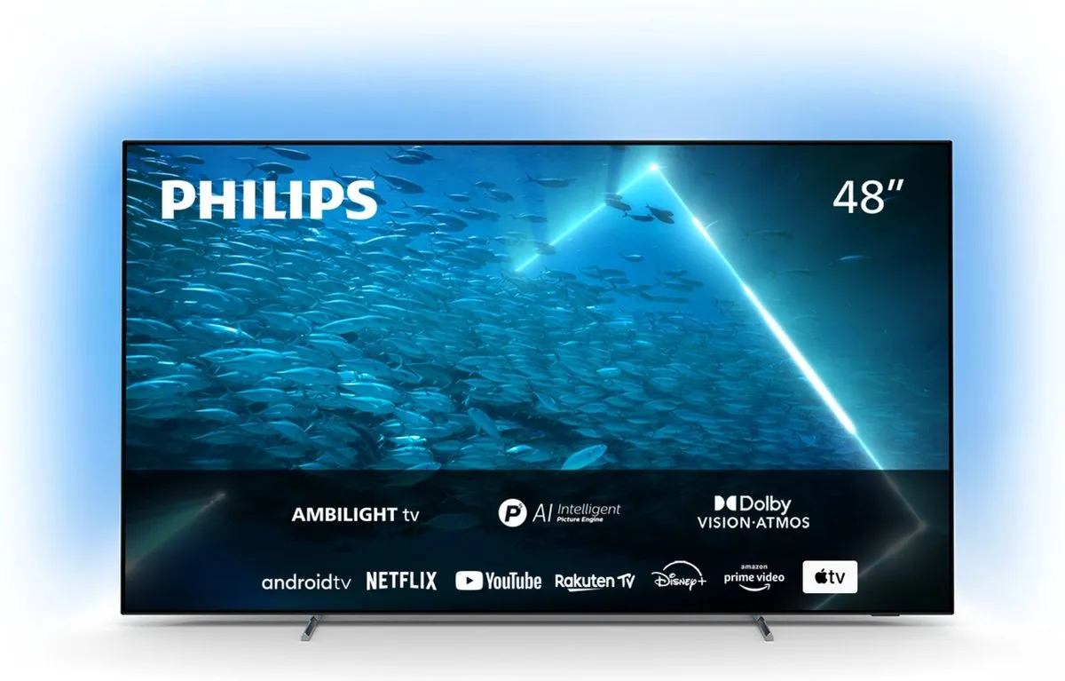 Philips 48OLED707/12 4K OLED TV - 48 inch - Metallic
