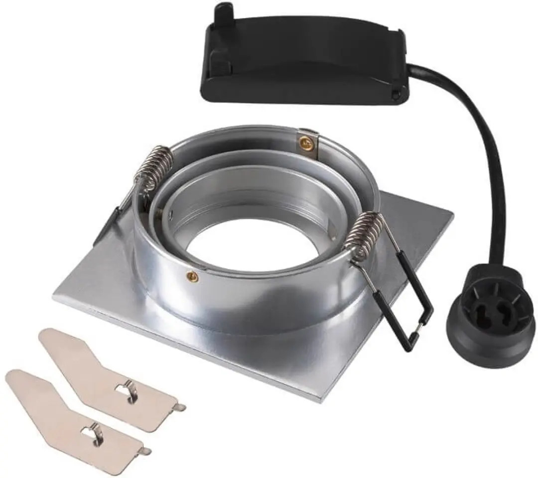 SLV Inbouwspot New Tria 75 Vierkant GU10 - Aluminium