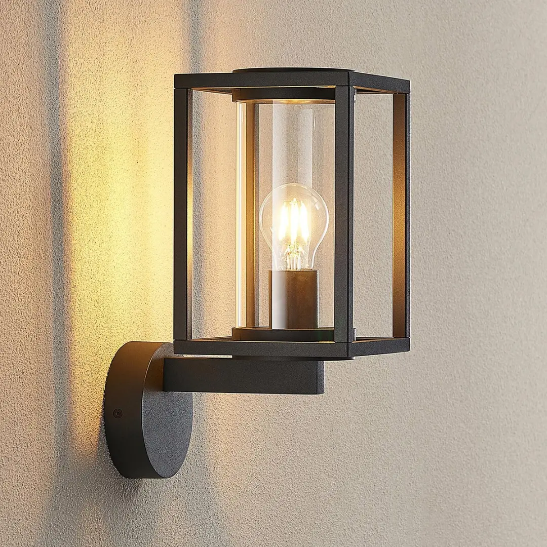 Lucande Wandlamp Buiten 1 Licht E27 Antraciet