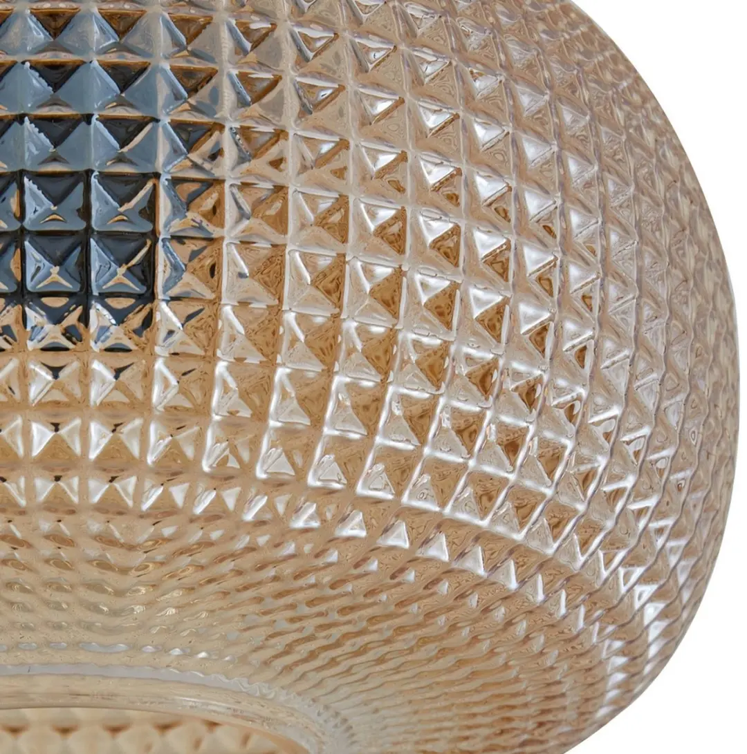 Lindby Plafondlamp 1 Licht - Ø25cm - Amber/Messing