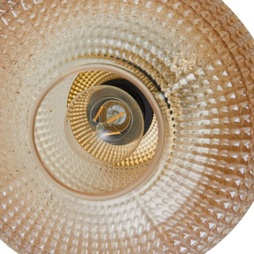 Lindby Plafondlamp 1 Licht - Ø25cm - Amber/Messing