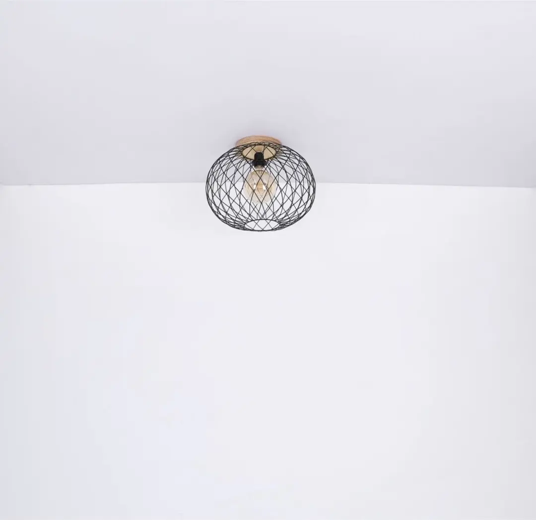 Globo Lacky Hanglamp - Ø40cm - Zwart - afbeelding 6 van 6