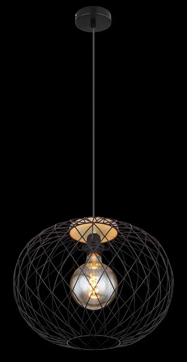 Globo Lacky Hanglamp - Ø40cm - Zwart