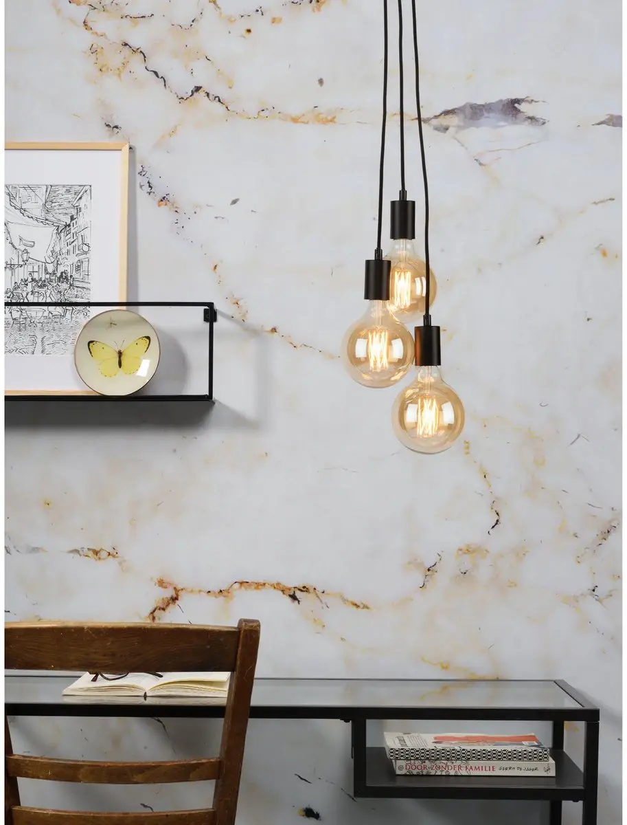 it's about RoMi Oslo Hanglamp - 3x40W - Zwart