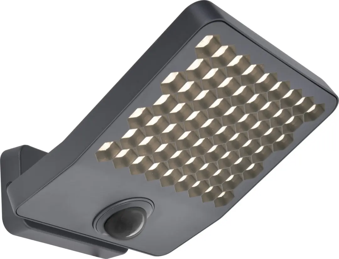 Lutec Atlantis LED Wandlamp 24W - 3200 Lm - IP54 - Donkergrijs