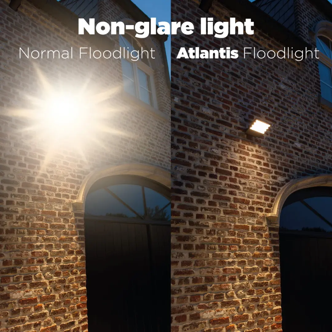 Lutec Atlantis LED Wandlamp 24W - 3200 Lm - IP54 - Donkergrijs