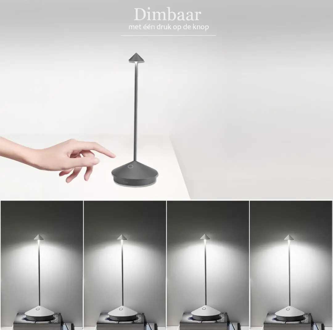 Zafferano Pina Lamp Antraciet - 29 cm - afbeelding 6 van 6