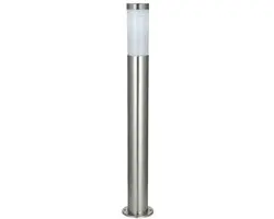 Globo Set 2 Vloerlampen Tuin - Bewegingsmelder - E27 - Zilver