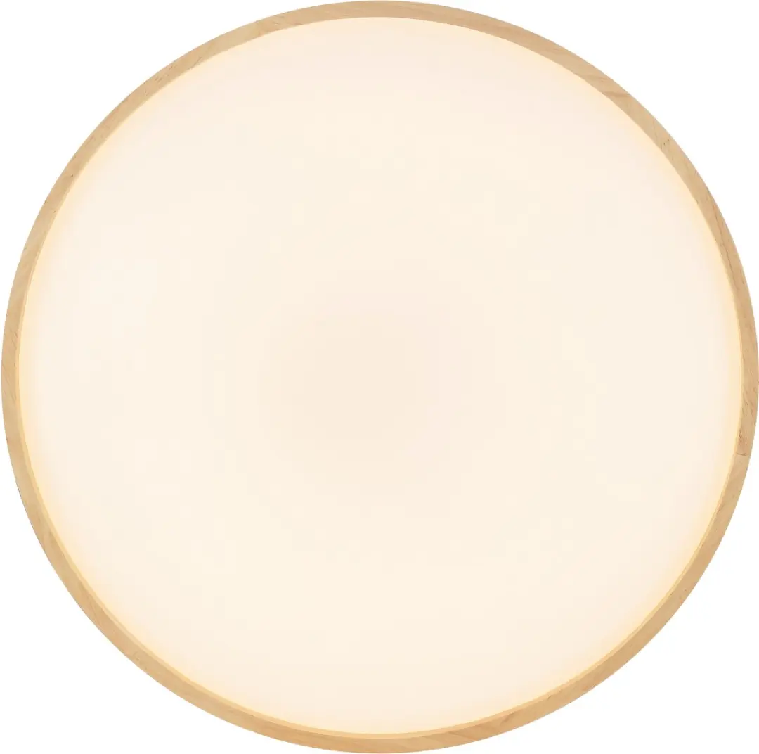 Brilliant Alson Plafondlamp 21W - Ø49,5cm - Hout/Wit