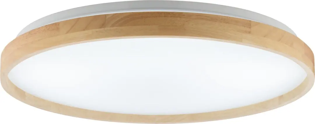 Brilliant Alson Plafondlamp 21W - Ø49,5cm - Hout/Wit