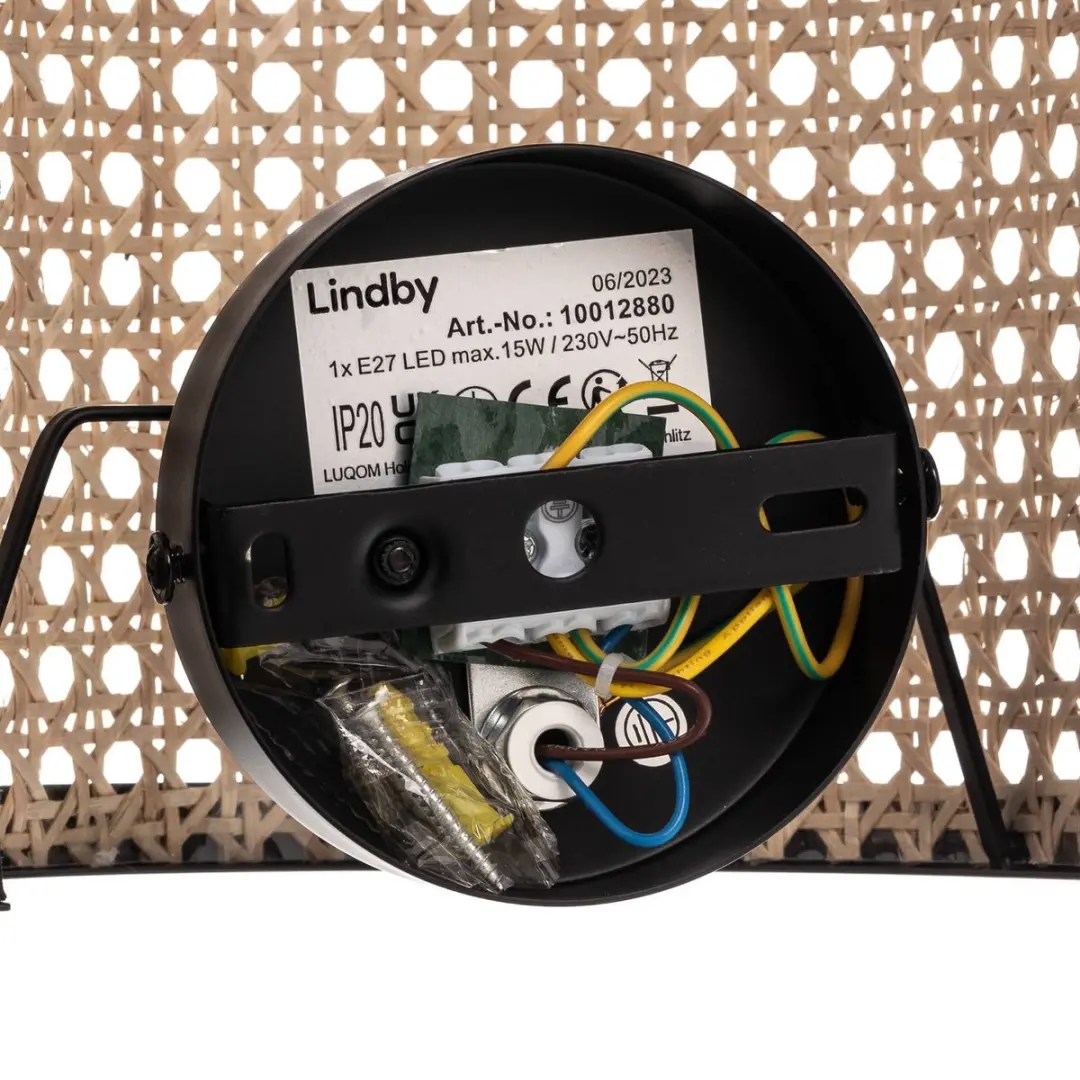 Lindby Wandlamp Rotan 1 Licht E27