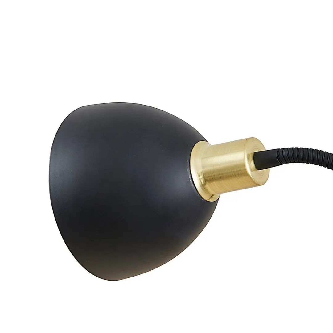 Lindby Klemlamp 1 Licht E14 - Mat Zwart/Messing