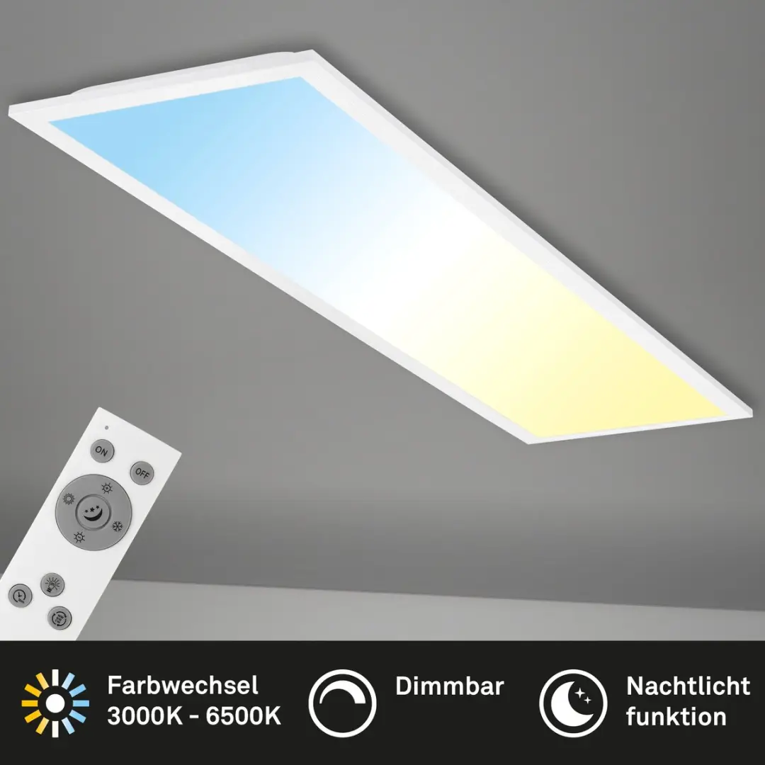 Briloner Piatto LED Plafondlamp 24W - 100cm Wit