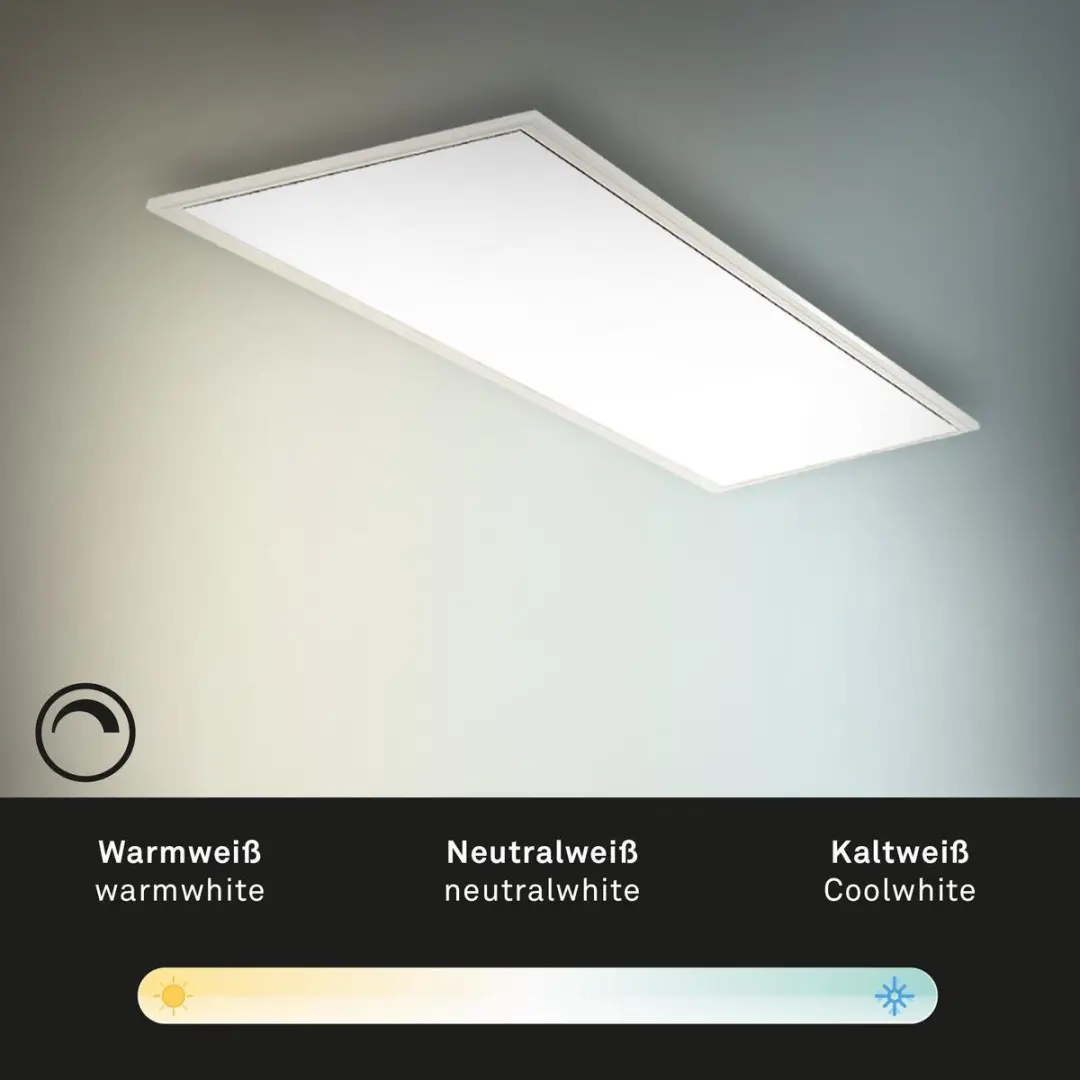 Briloner Piatto LED Plafondlamp 24W - 100cm Wit