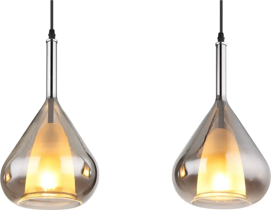 Globo Geeky Hanglamp E27 - 3 Lichtpunten - Ø20cm - Zwart