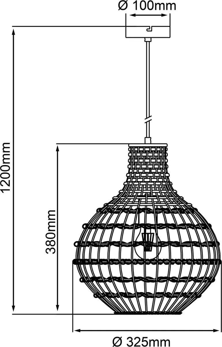 Brilliant Southsea Hanglamp - Bruin/Zwart