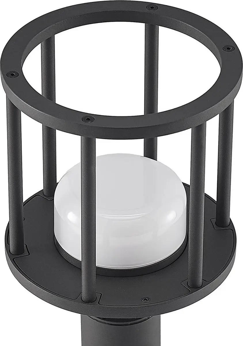 Lucande Tuinpadverlichting GX53 11W - 17cm - Donkergrijs