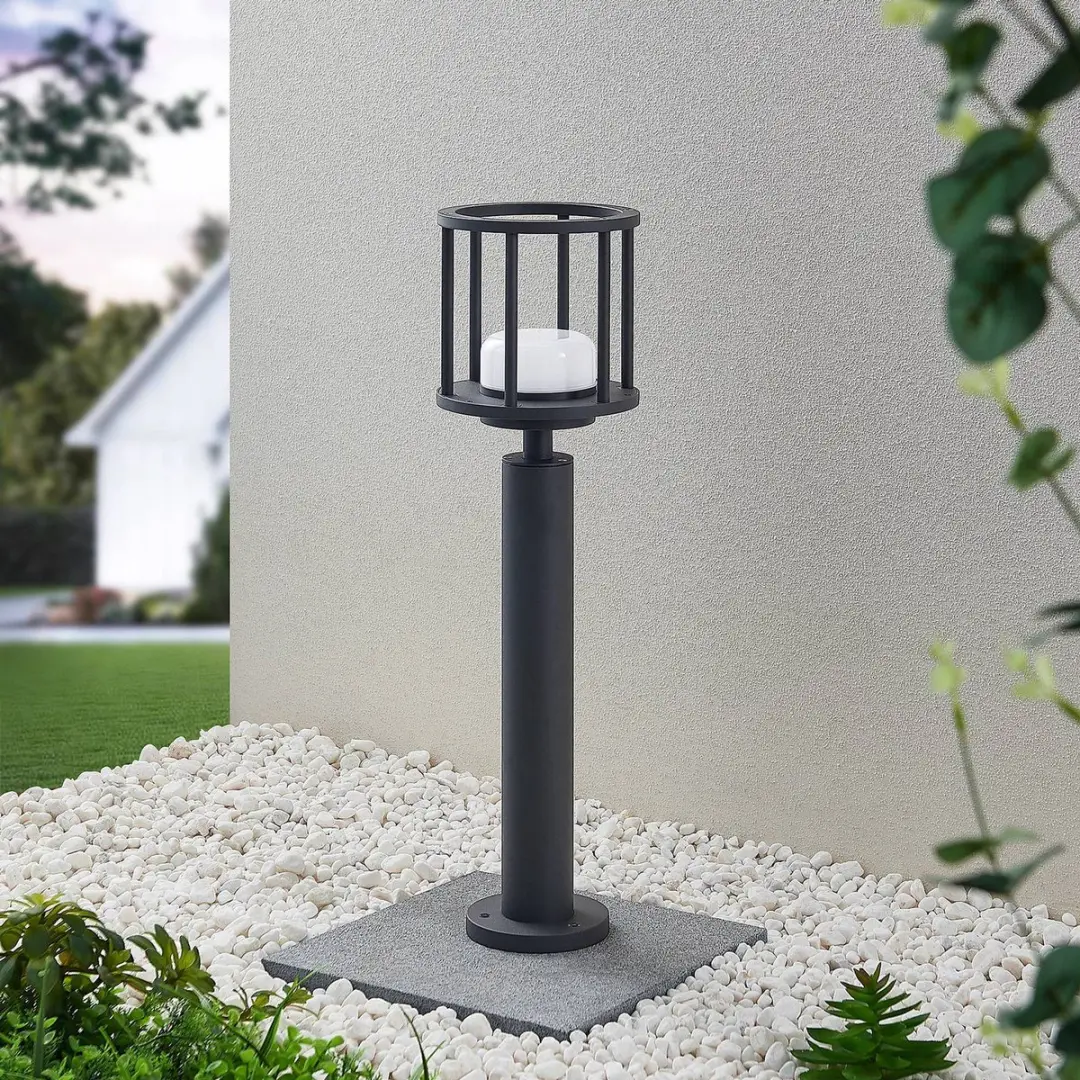 Lucande Tuinpadverlichting GX53 11W - 17cm - Donkergrijs